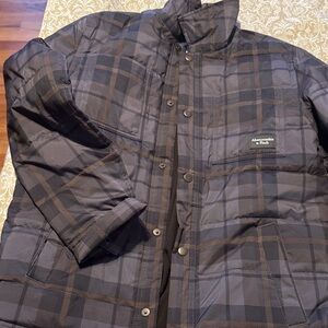 Abercrombie & Fitch Men's Plaid Jacket - Black and Brown